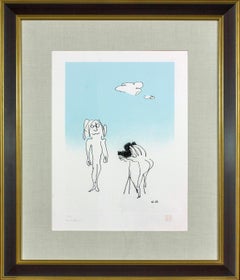 Framed, inscribed serigraph of "Smile No. 5" by John Lennon from edition of 300