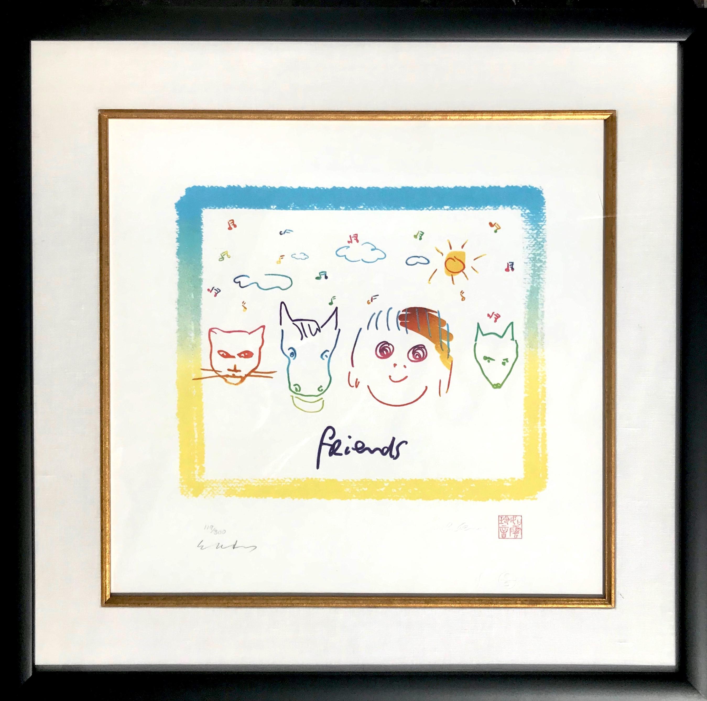 John Lennon Print - "Friends" Limited Edition Drawing From "Real Love" Collection
