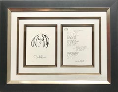 "Grow Old With Me"/"Self Portrait" Limited Edition Hand Written Lyrics/Drawing 