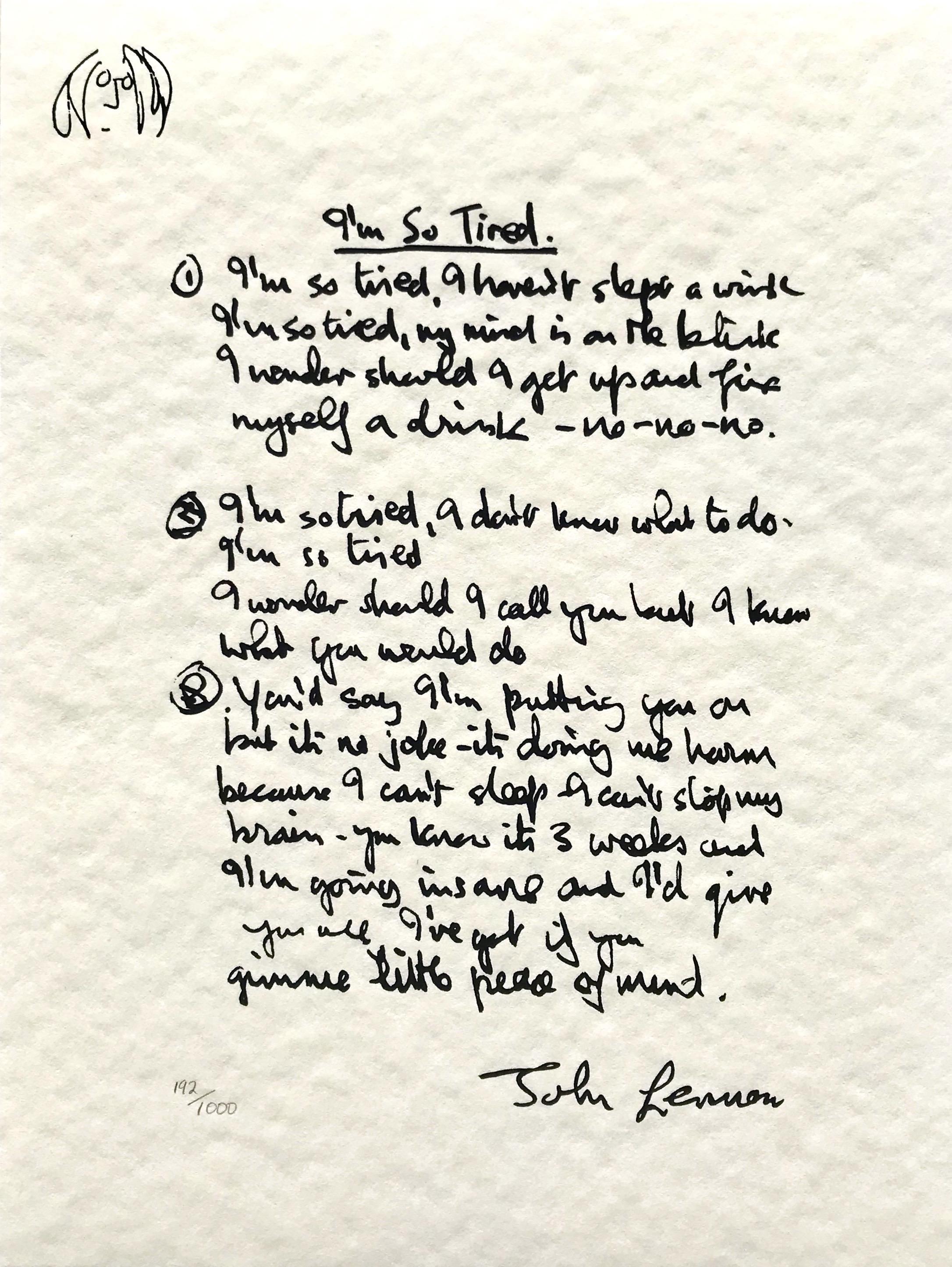 John Lennon - Julia Limited Edition Hand Written Lyrics at 1stDibs  john  lennon handwritten lyrics, lyrics julia the beatles, julia john lennon  lyrics