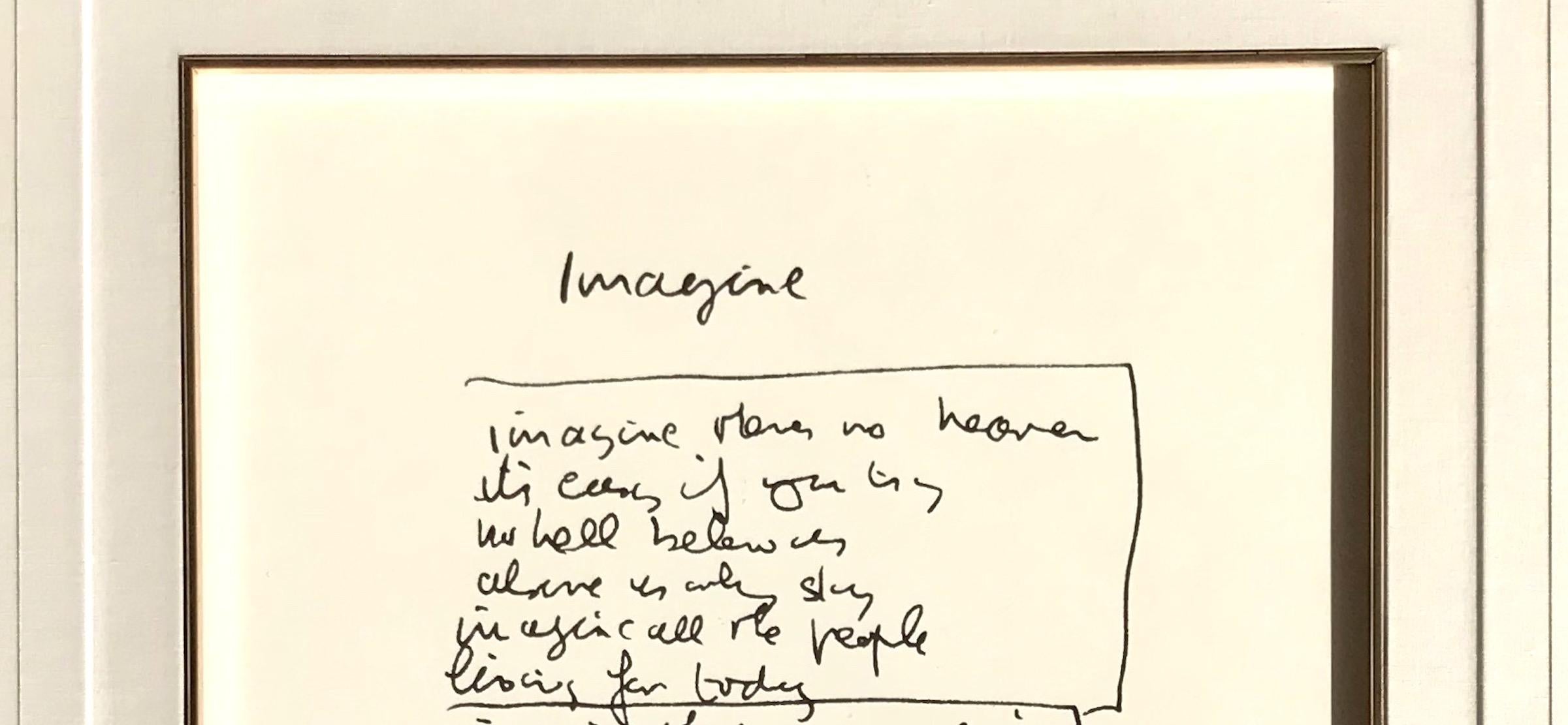 imagine john lennon handwriting