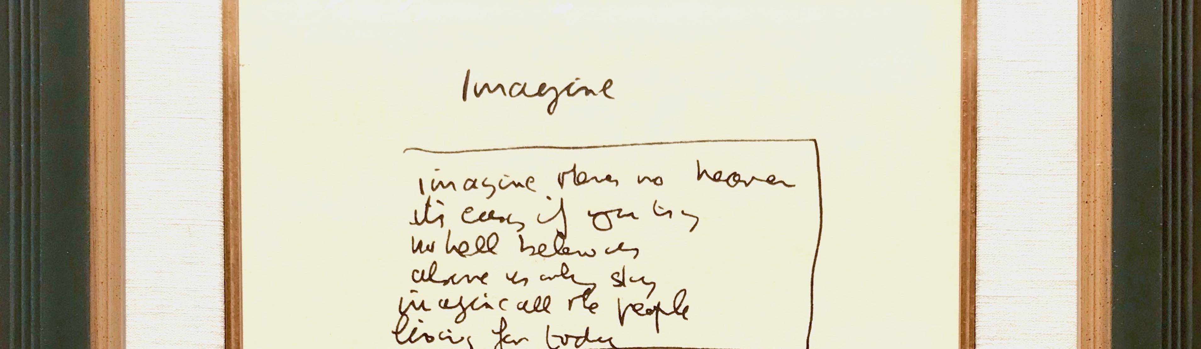 imagine john lennon handwriting