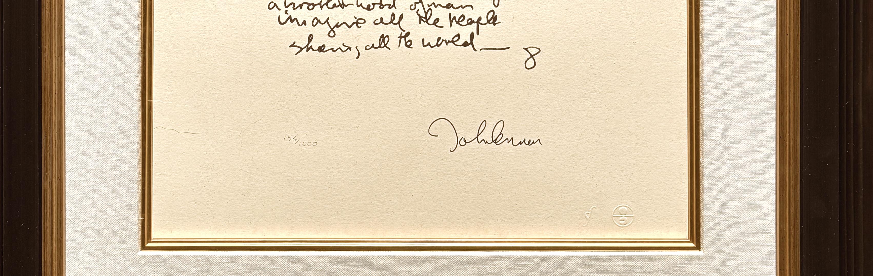 « Imagine », édition limitée, écrite à la main - Contemporain Print par John Lennon