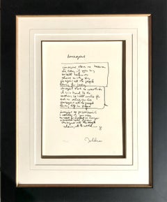 "Imagine" Limited Edition Hand Written Lyrics