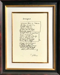 John Lennon - Dear Prudence Limited Edition Hand Written Lyrics at  1stDibs