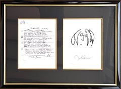 "In My Life/Self Portrait" Hand Written Lyric Diptych