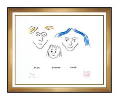 Vintage John Lennon Dada Mama Color Serigraph Signed Yoko Ono The Beatles Bag 1 Artwork