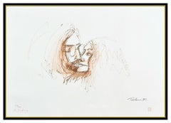 John Lennon You Are Here Color Serigraph Signed Yoko Ono The Beatles Bag 1 Art