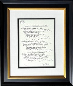 "Lucy In The Sky With Diamonds" Limited Edition Hand Written Lyrics