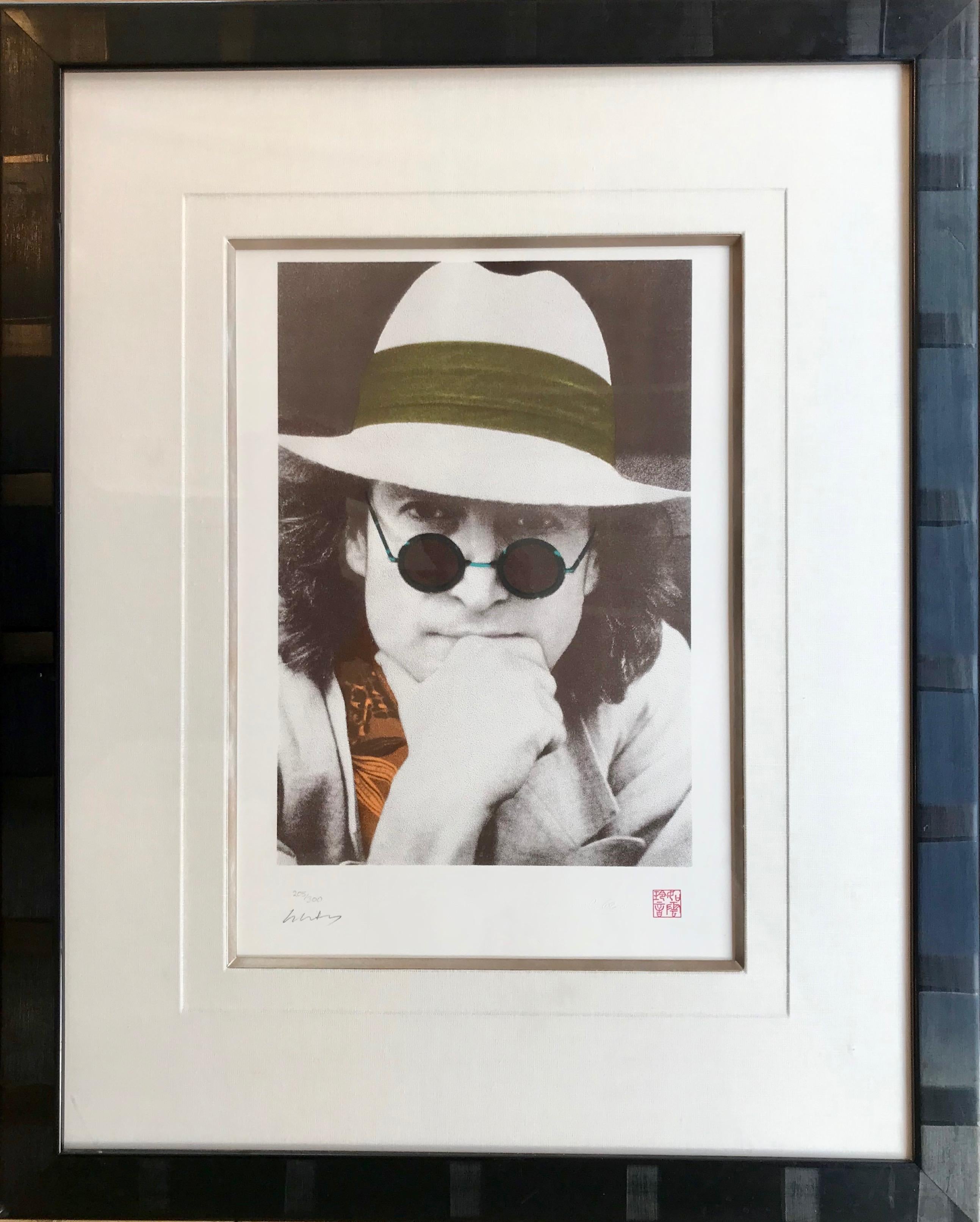 John Lennon - Portrait Of John Lennon Framed Limited Edition Photograph  by Nishi/Yoko Ono at 1stDibs