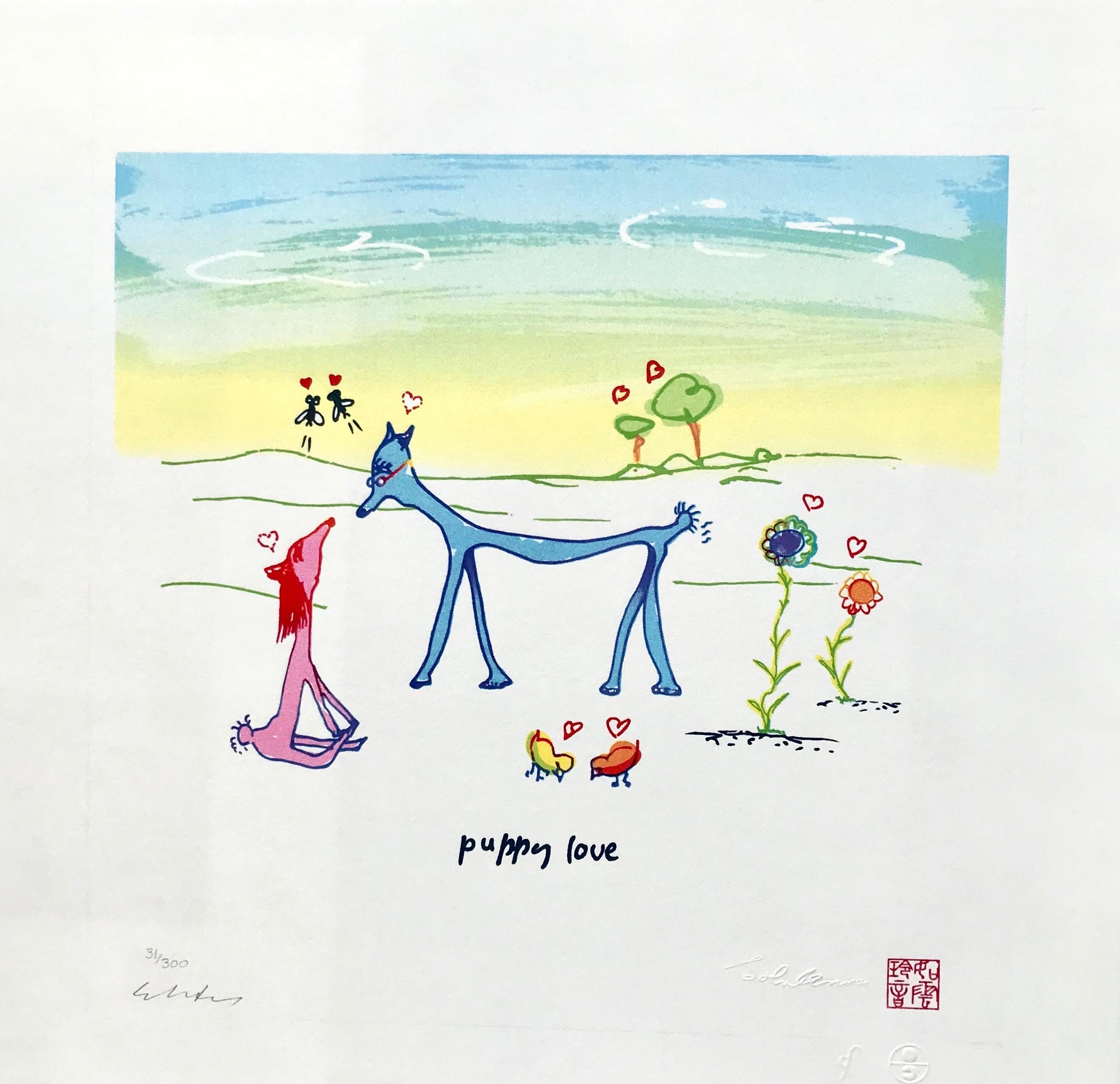 John Lennon Print - "Puppy Love" Limited Edition Drawing From "Real Love" Collection