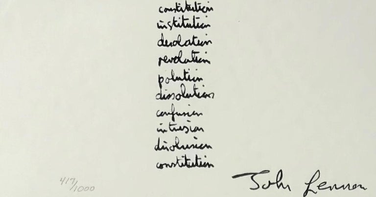 John Lennon - Dear Prudence Limited Edition Hand Written Lyrics at  1stDibs