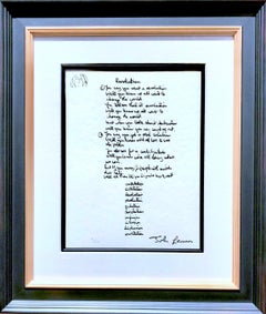 "Revolution" Limited Edition Hand Written Lyrics