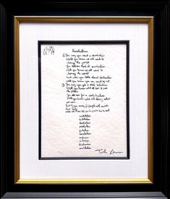 "Revolution" Limited Edition Hand Written Lyrics