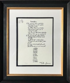 john lennon revolution lyrics "Revolution" Limited Edition Hand Written Lyrics