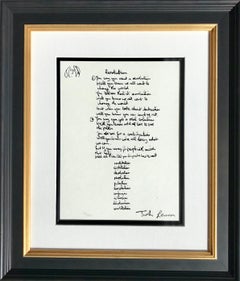 "Revolution" Limited Edition Hand Written Lyrics