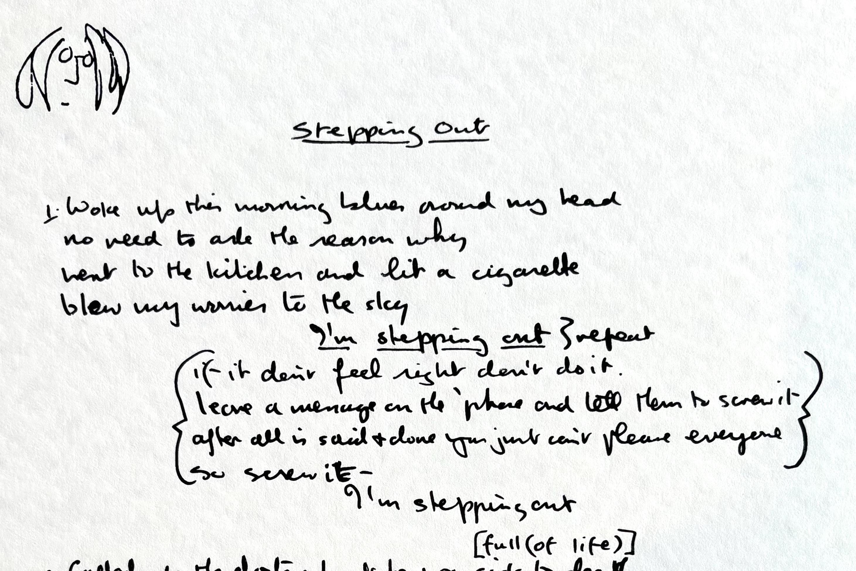  Rare sérigraphie en édition limitée des paroles manuscrites de John Lennon pour la chanson 