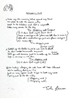 John Lennon - Dear Prudence Limited Edition Hand Written Lyrics