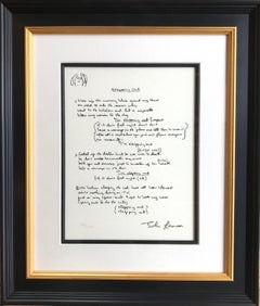 "Stepping Out" Limited Edition Hand Written Lyrics