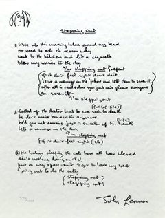 Woman Framed Limited Edition Hand Written Lyrics