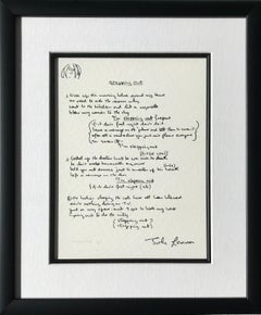 "Stepping Out" Limited Edition Hand Written Lyrics