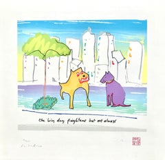 "The Big Dog Frightens....." Limited Edition Drawing From "Real Love" Collection