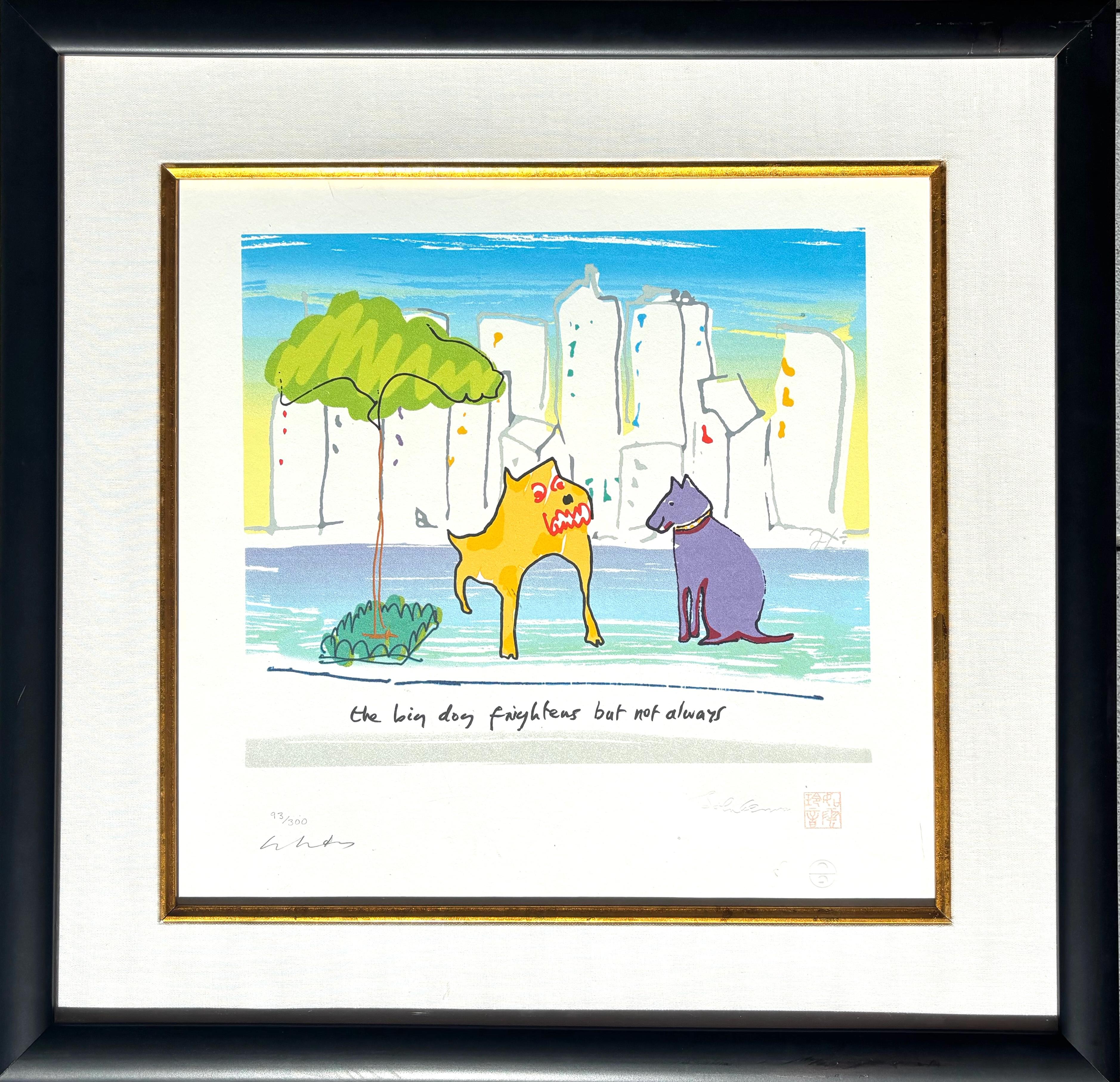 John Lennon Print - "The Big Dog Frightens" Limited Edition Drawing From "Real Love" Collection