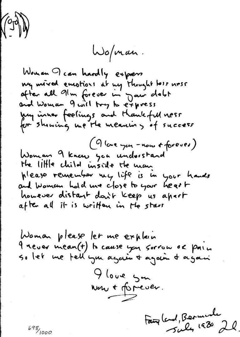 John Lennon Still-Life Print - Wo/Man