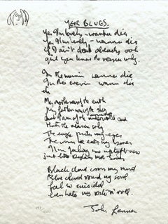 John Lennon - Dear Prudence Limited Edition Hand Written Lyrics at  1stDibs