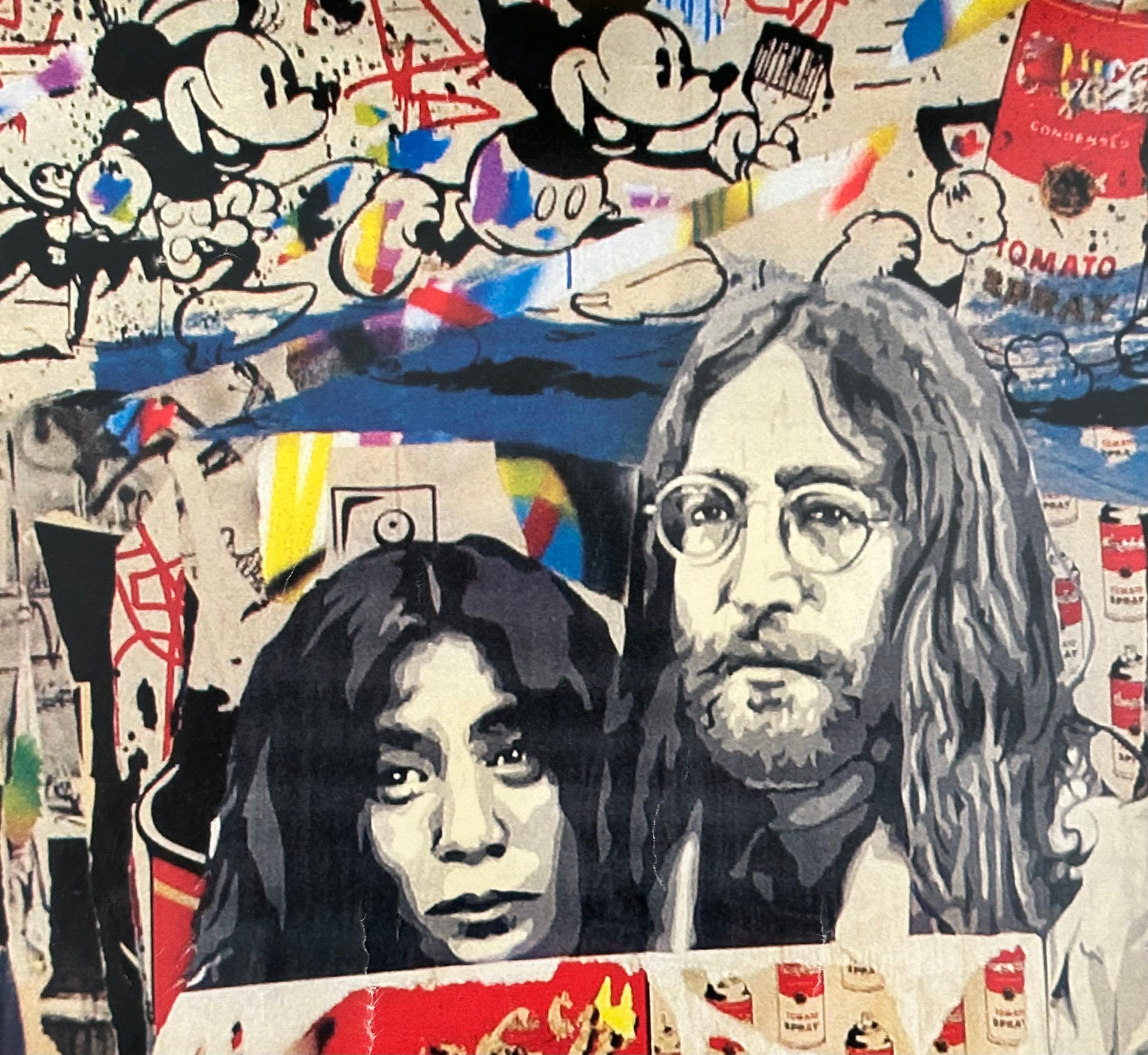 John Lennon & Yoko Ono, Kunstplakat aus der ICONS-Ausstellung von Mr. Brainwash im Angebot 10
