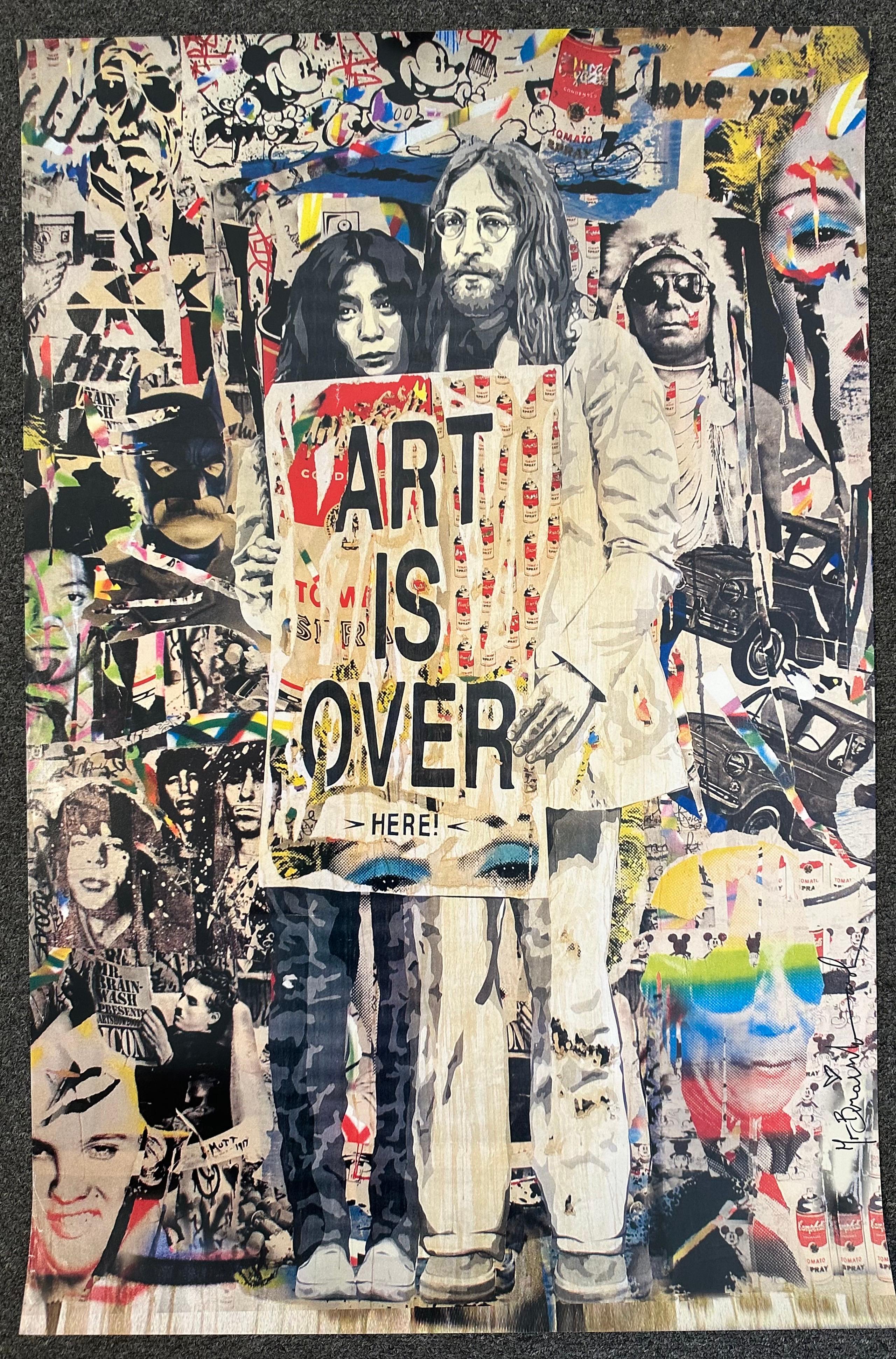 John Lennon & Yoko Ono Art Poster from the ICONS Exhibit by Mr. Brainwash In Good Condition For Sale In San Diego, CA