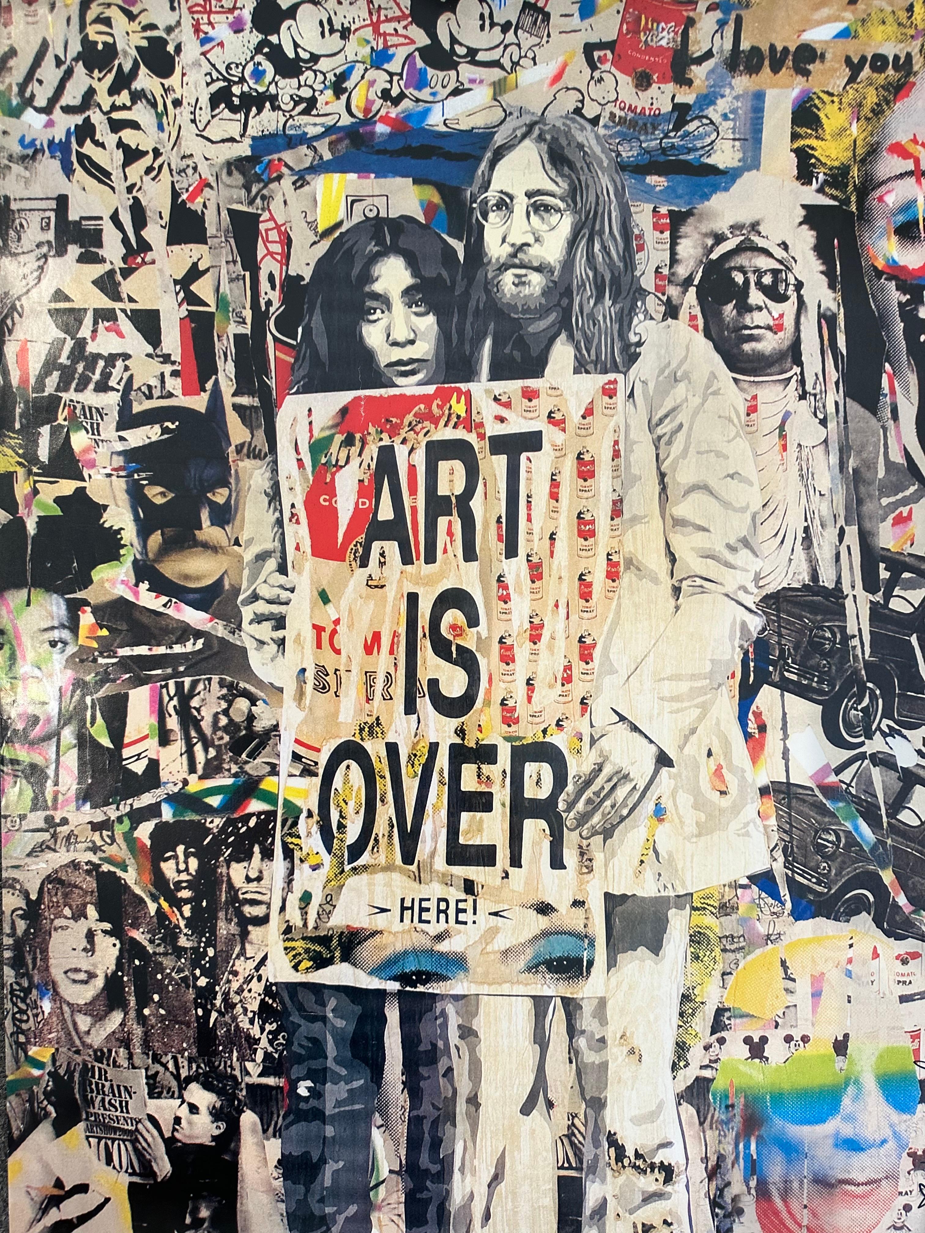 Contemporary John Lennon & Yoko Ono Art Poster from the ICONS Exhibit by Mr. Brainwash For Sale