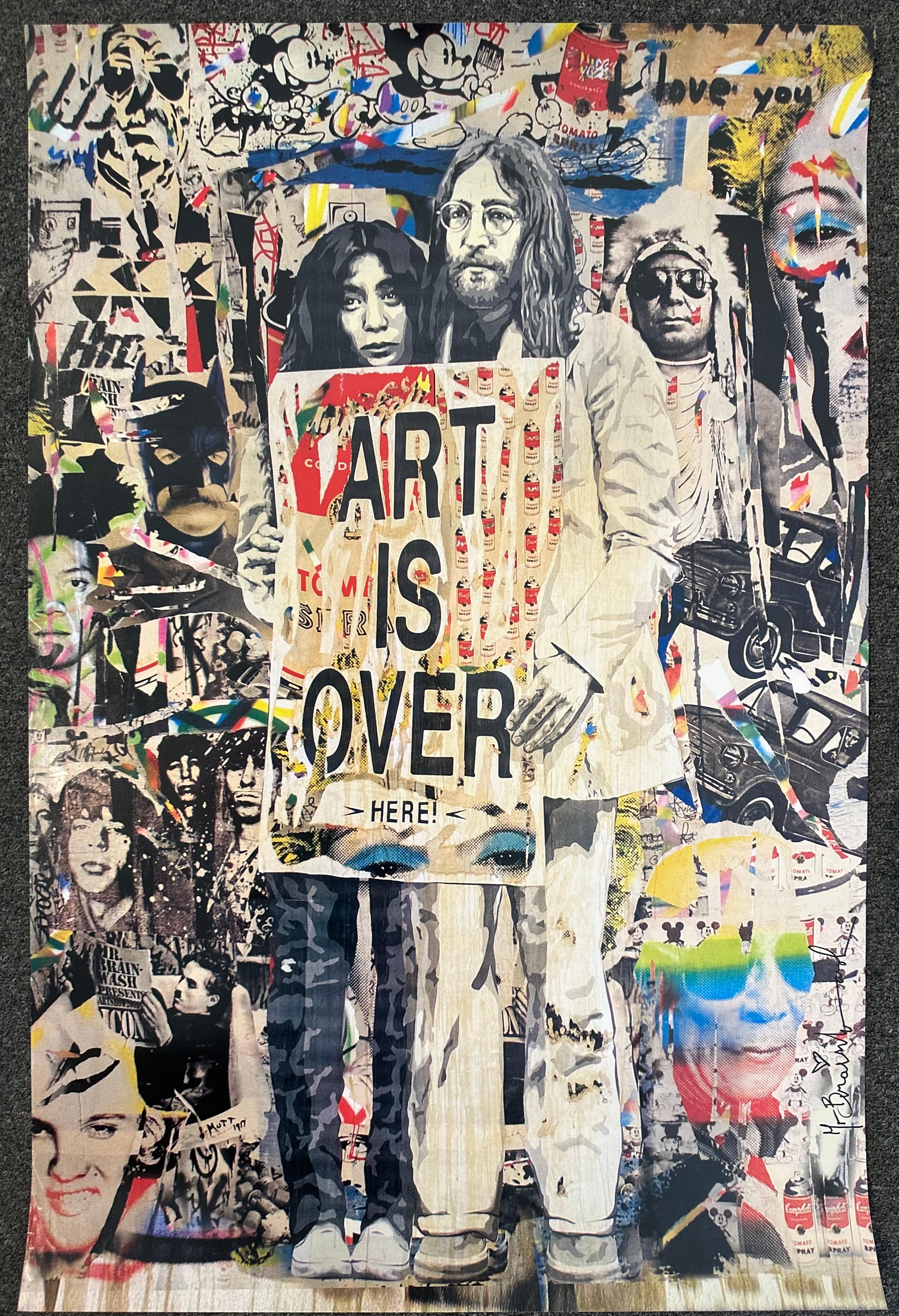 Paper John Lennon & Yoko Ono Art Poster from the ICONS Exhibit by Mr. Brainwash For Sale