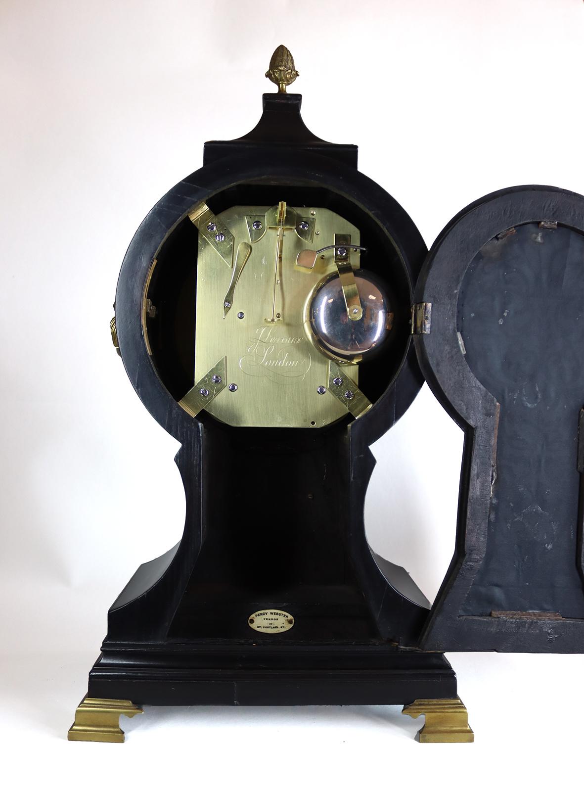 18th Century and Earlier John Leroux, London. Twin Fusee Bracket Clock For Sale