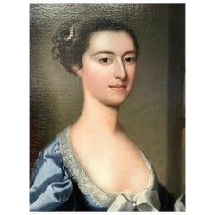 Antique John Lewis '1737-1765' Portrait of a Lady
