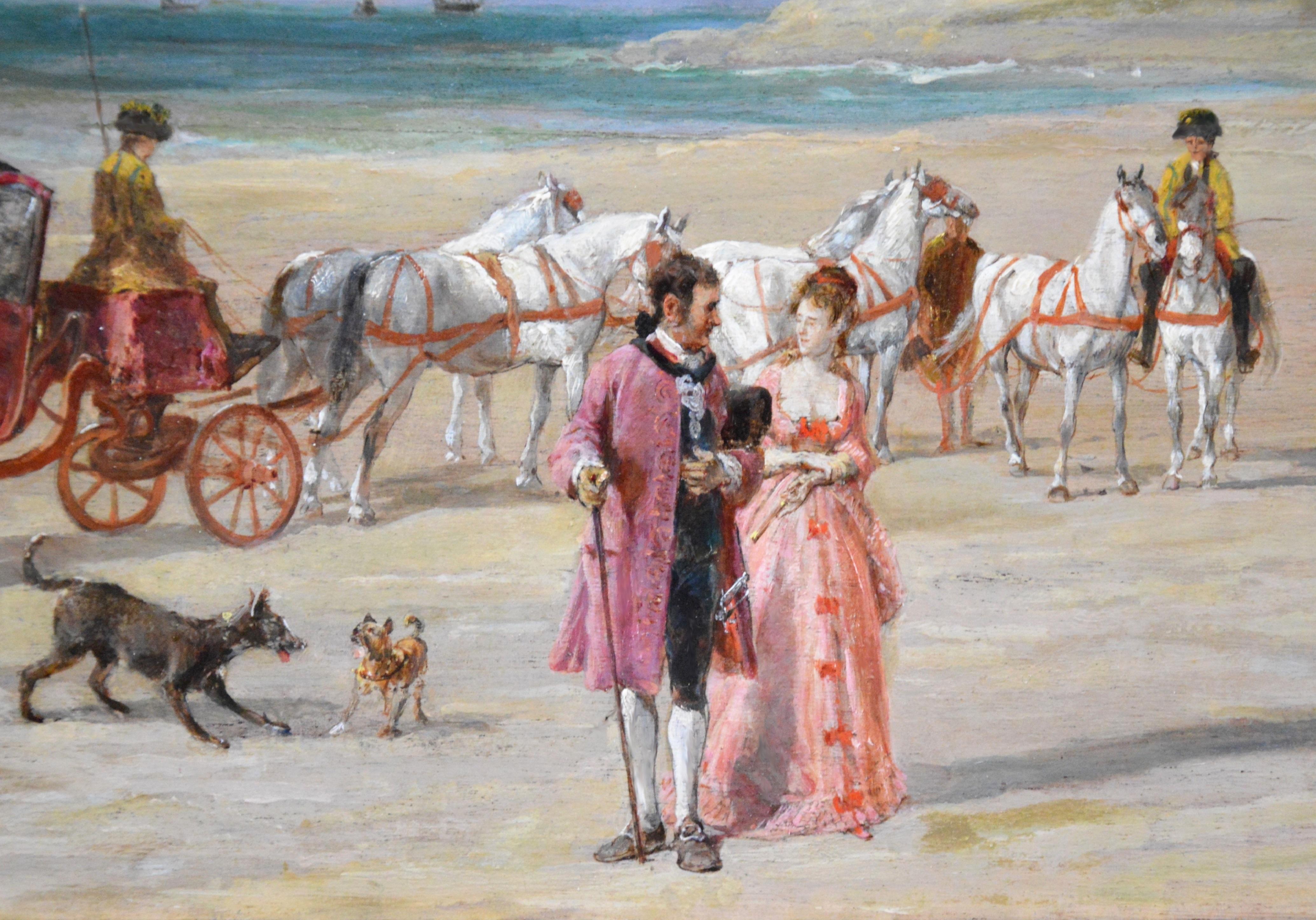 ‘A Day at the Beach’ by John Lewis Brown (1829-1890). The painting is signed by the artist and dated 1872.

As with all of the original antique oil paintings we sell it is offered in excellent condition, having just been professionally cleaned,