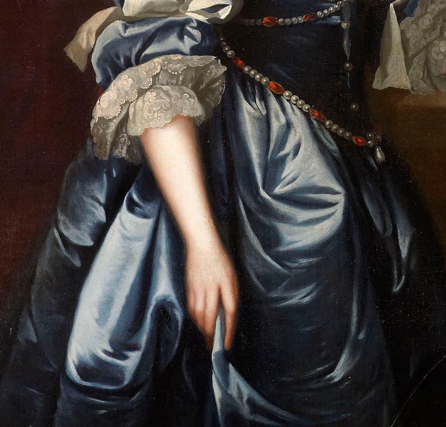 Portrait d'une femme du 18ème siècle:: attribué au peintre irlandais John Lewis - Maîtres anciens Painting par Unknown
