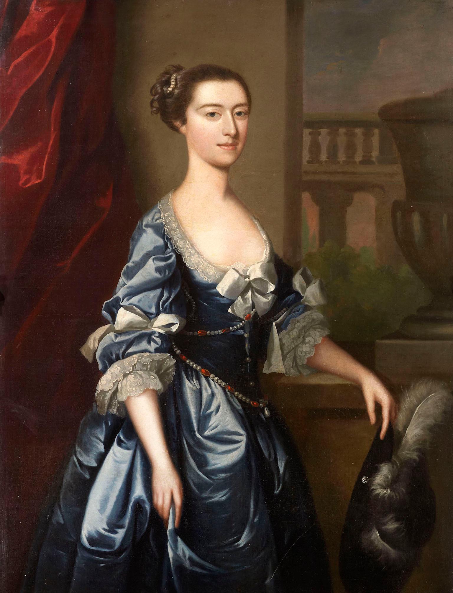 Unknown Figurative Painting - Portrait of an 18th Century Lady, Attributed to Irish Painter John Lewis 