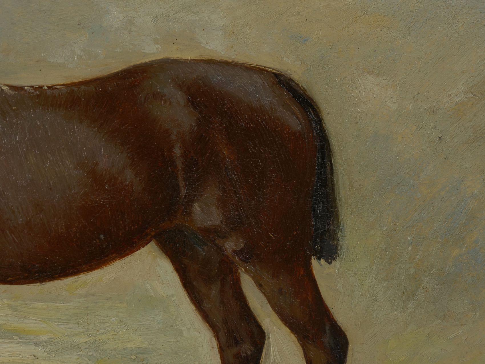 John Lewis Shonborn (American, 1852-1931) Equestrian Thoroughbred Oil Painting 2