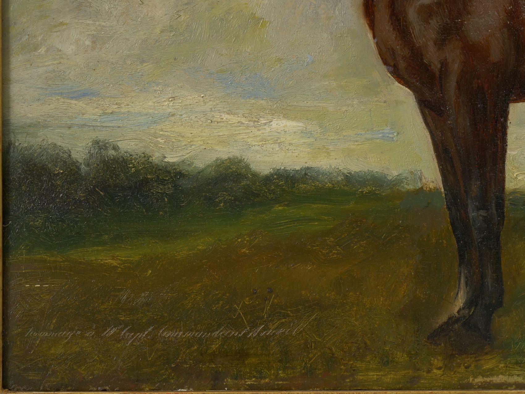 Wood John Lewis Shonborn (American, 1852-1931) Equestrian Thoroughbred Oil Painting