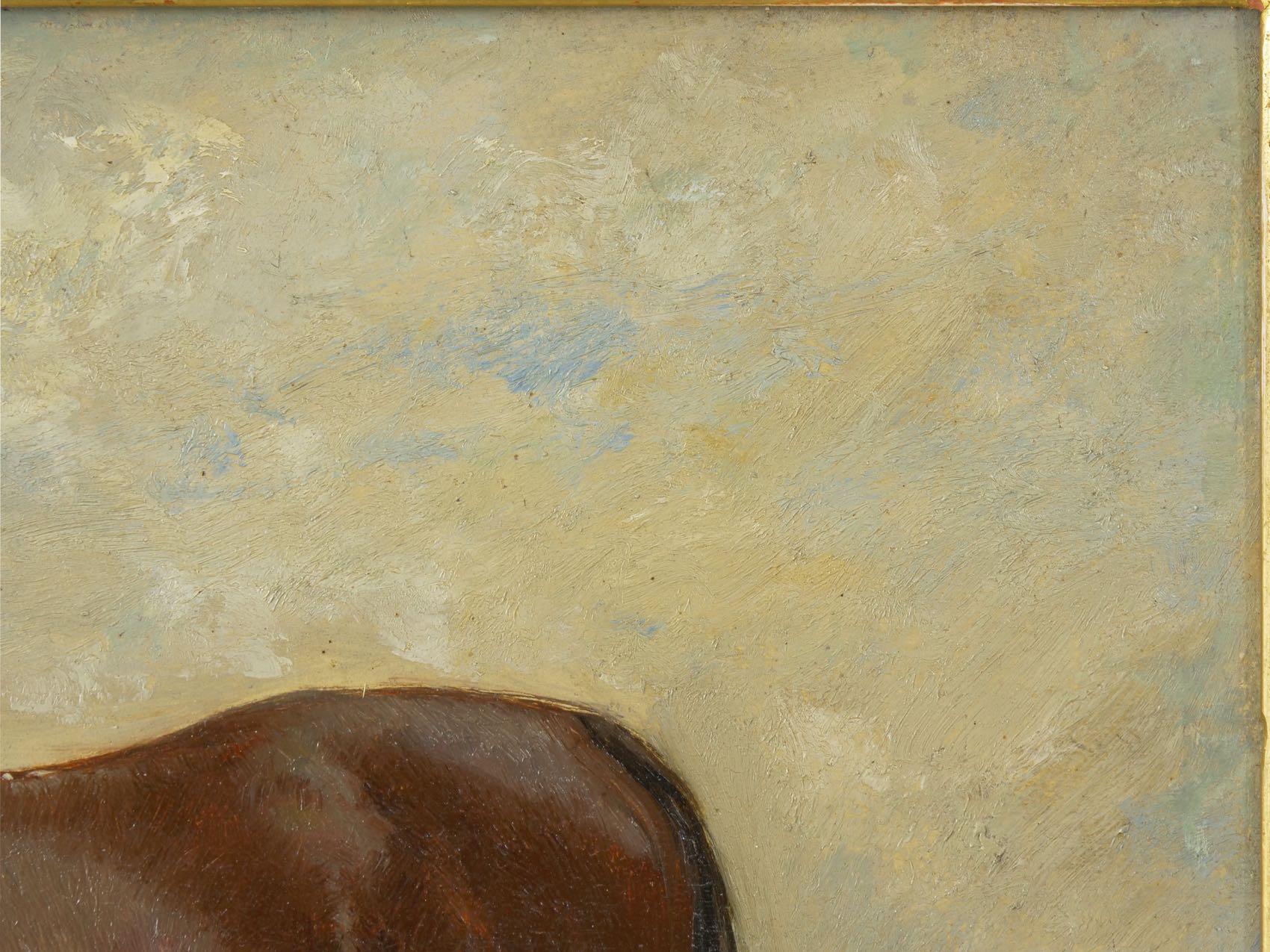 John Lewis Shonborn (American, 1852-1931) Equestrian Thoroughbred Oil Painting 1