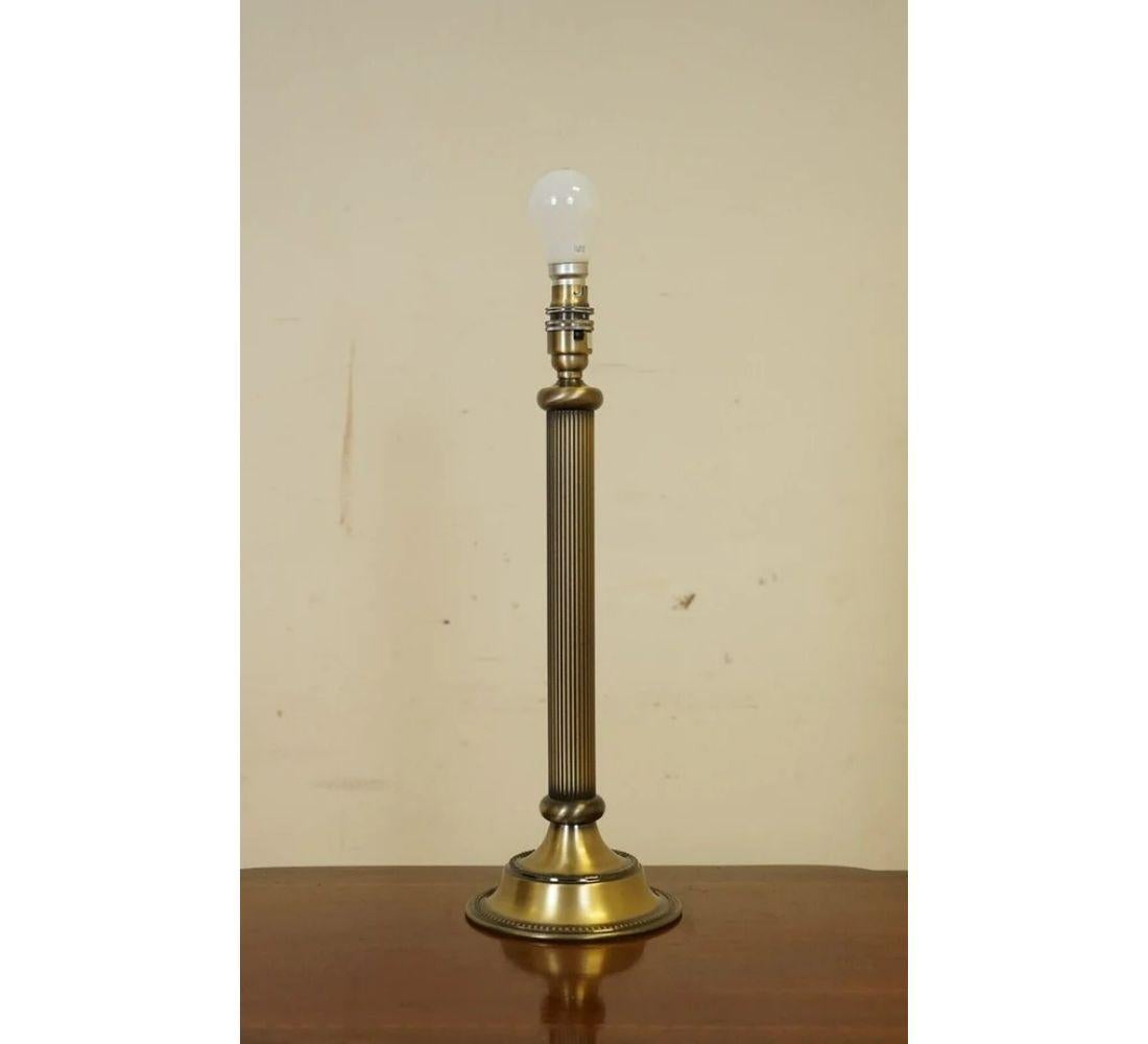 We are delighted to offer for sale this Lovely Vintage John Lewis Brass Look Lamp.

The lamp has been rewired by a professional electrician. The light bulb is not included. 

We have Lightly restored this by giving it a hand clean all over and