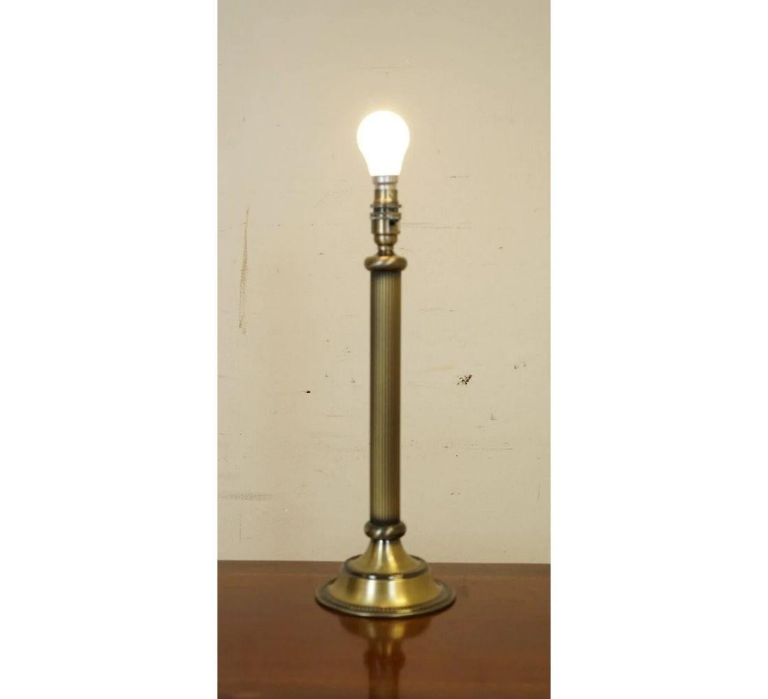 Victorian John Lewis Single Vintage Brass Look Table Lamp For Sale