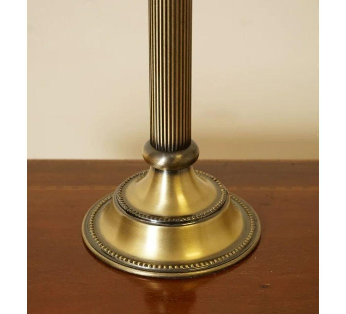 Hand-Crafted John Lewis Single Vintage Brass Look Table Lamp For Sale