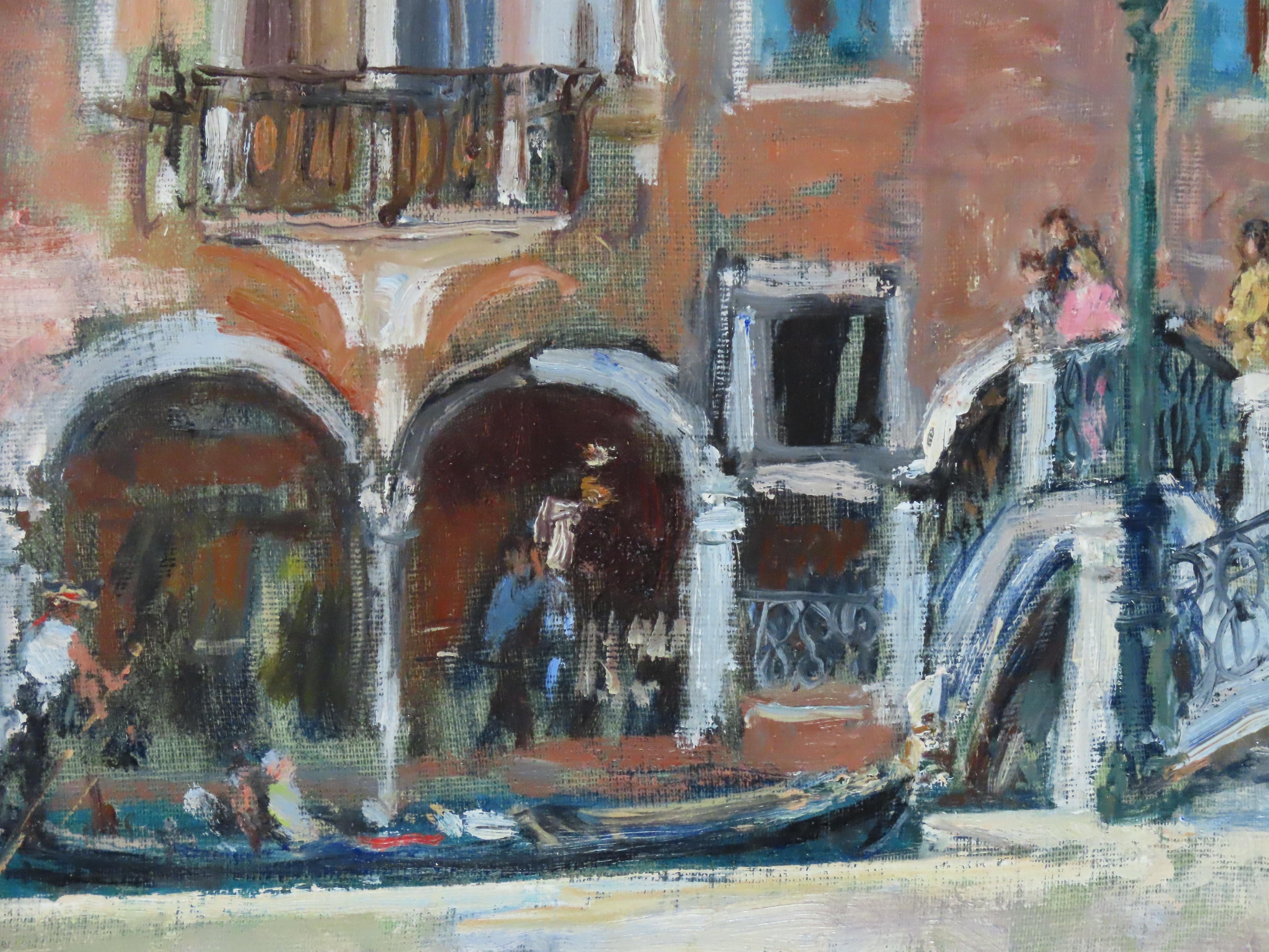 JOHN LINFIELD, N.E.A.C. born 1930
Carshalton born painter of topographical views and still-life, prolific exhibitor and member of many societies including the New English Art Club.

Signed, title verso.
Exhibited: Mall Galleries.
Original oil on
