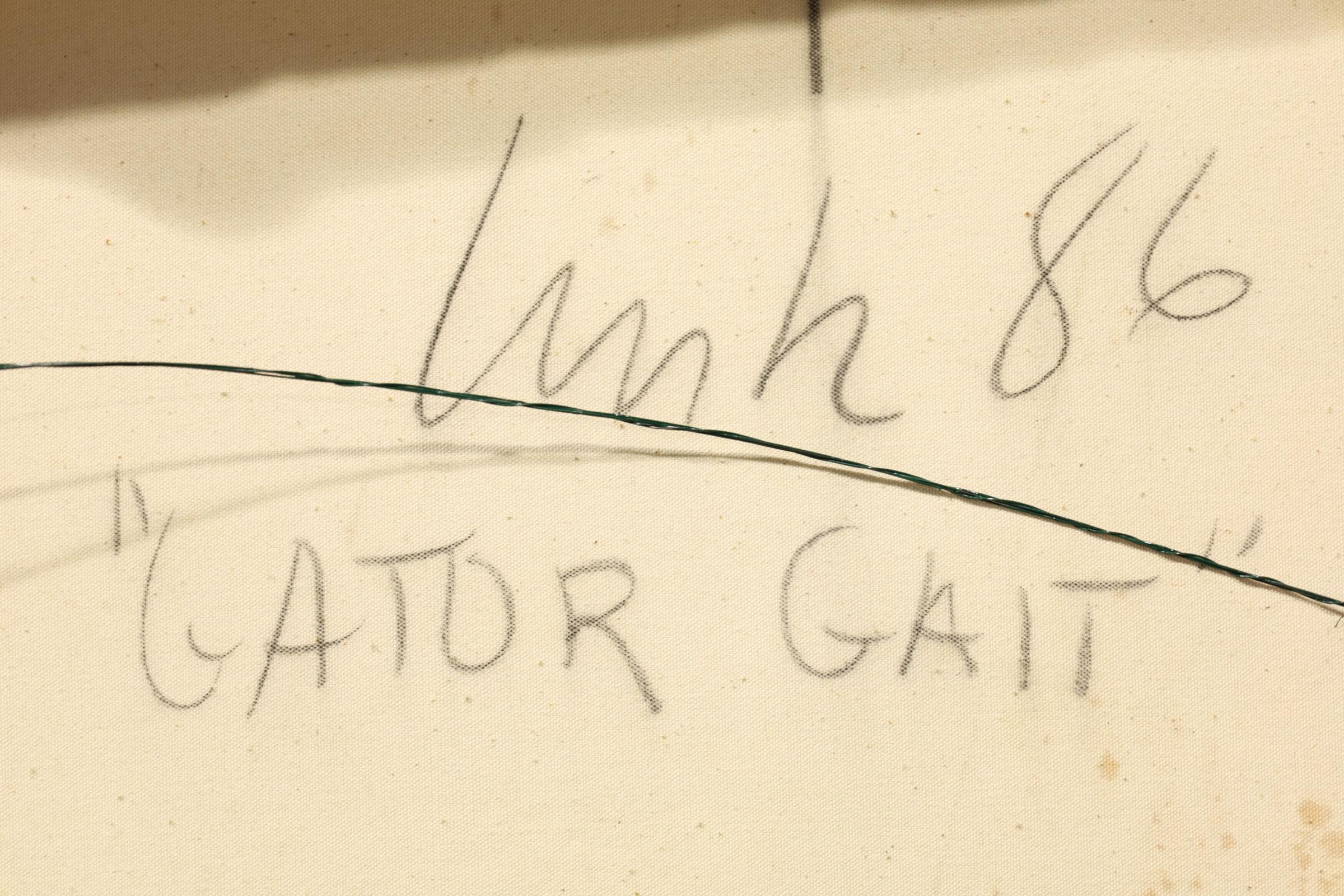 John Link „Gator Gait“ Acryl auf Leinwand, dtd 1986 im Angebot 4