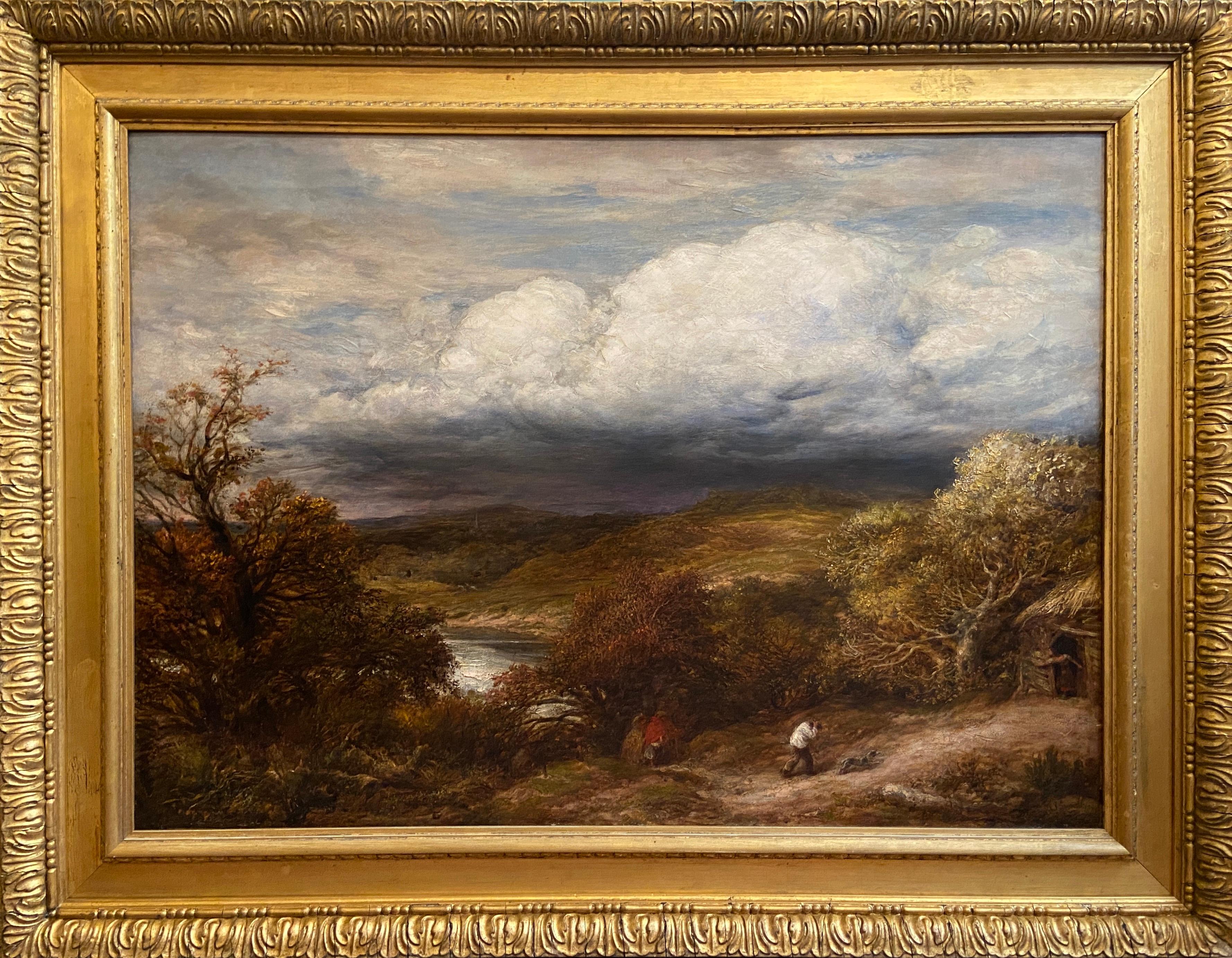 John Linnell
1792 - 1882
Approaching Storm
Oil on canvas, signed & dated lower right '1870'
Image size: 29 x 39 inches (74 x 99 cm)
Original gilt Watts frame


John Linnell (16 June 1792 – 20 January 1882) was an English landscape and portrait
