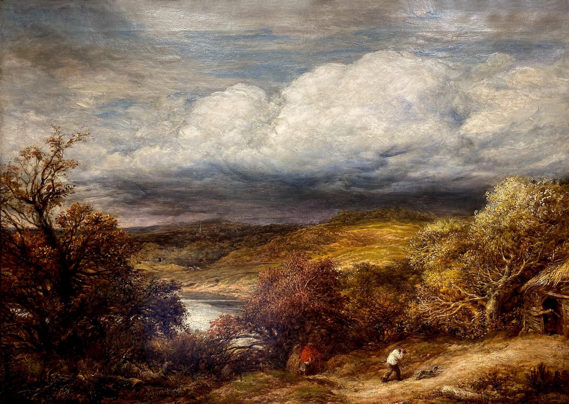 John Linnell (b.1792) Landscape Painting - Approaching Storm.  Royal Academy Artist   Victorian Oil Painting