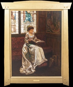The Bible Reading, 19th Century Pre-Raphaelite