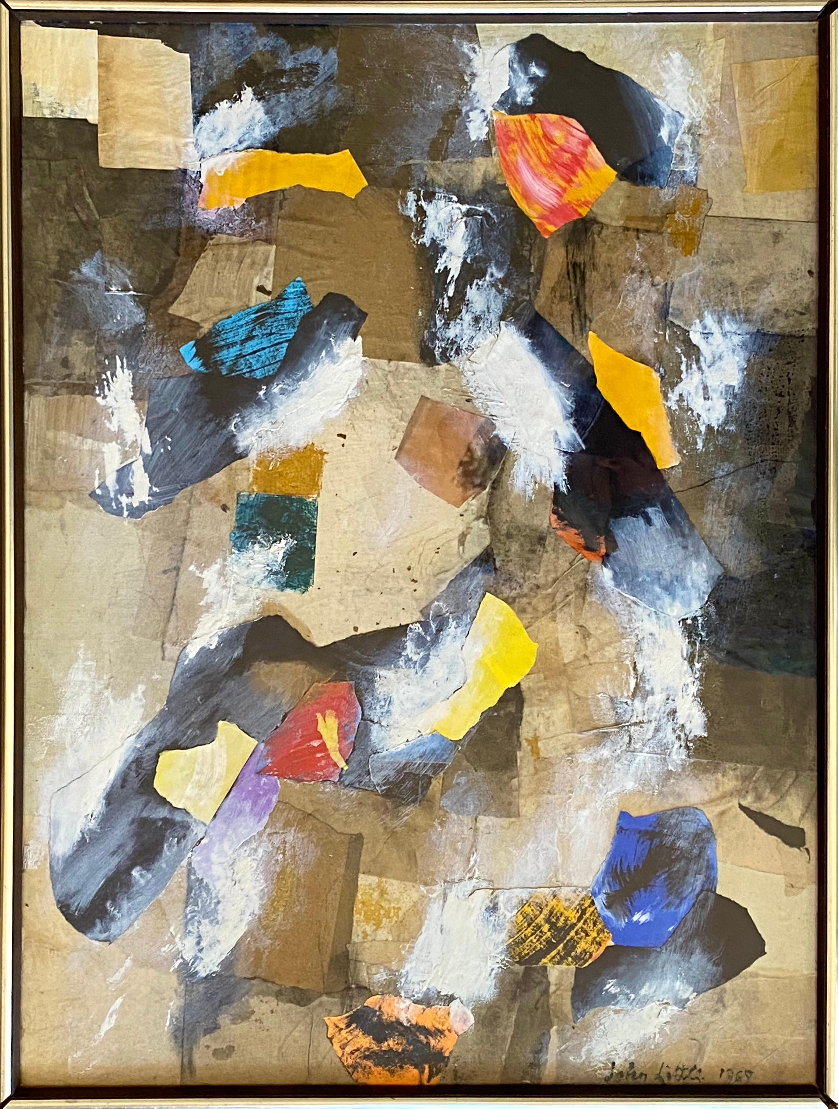 “Abstract Collage” - Painting by John Little